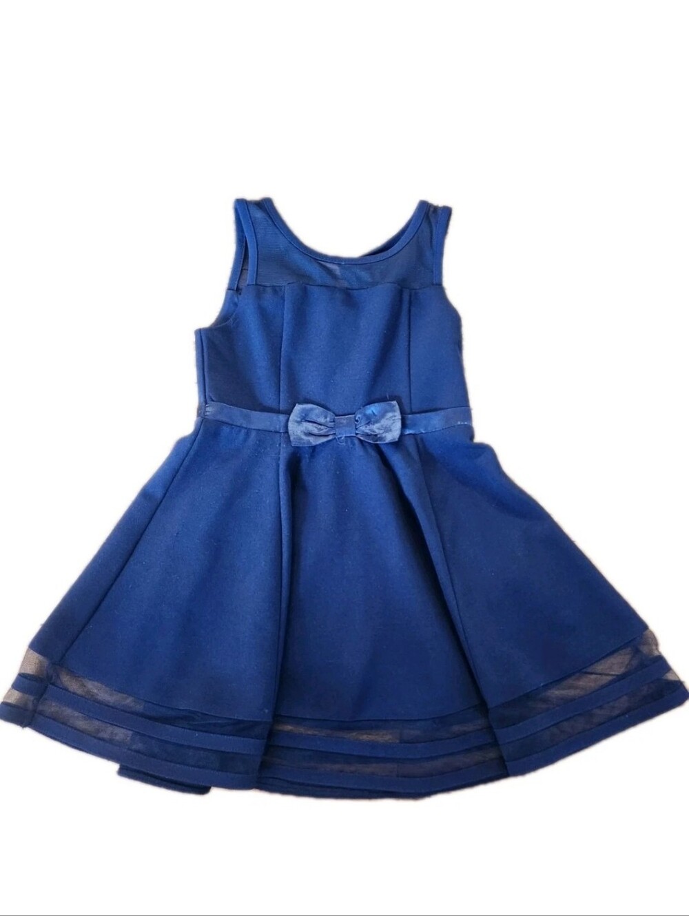 Calvin Klein Girls Navy Blue Bow-Accent Party Dress 6T
